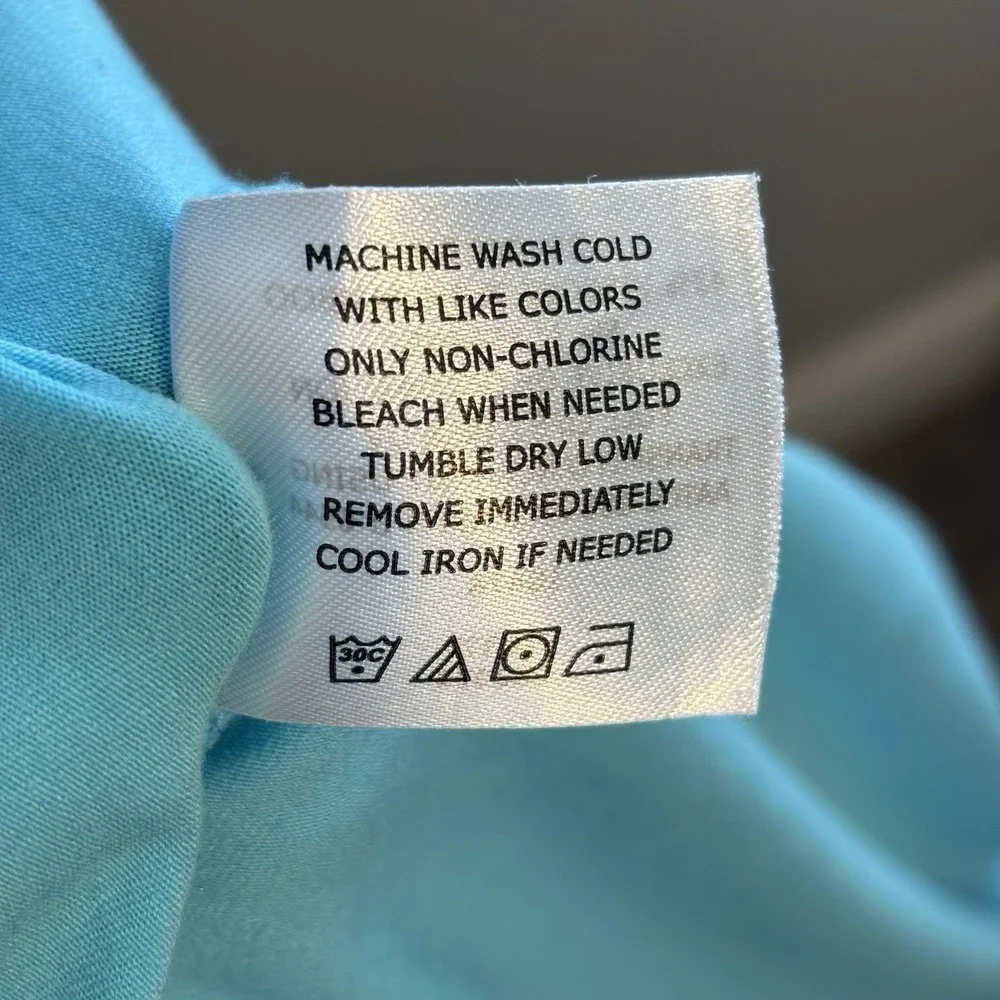 Coolibar Oceanview Tunic Sheath Dress UPF 50 Womens M Aqua Blue Beach Swim Cover - Picture 6 of 8